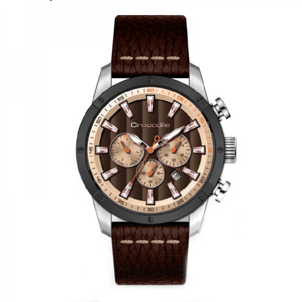 Crocodile CM-004C24F Silver Brown